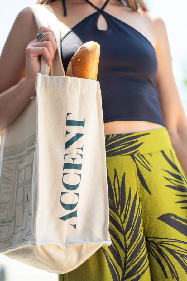 Accent Wine and Grocery Tote-Accent Wine-Columbus Wine-Wine Shop-Wine Pairing-Wine Gift-Wine Class-Wine Club-Downtown Columbus-Sommelier