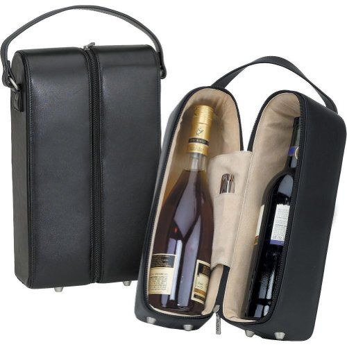 Bellino Leather Two Bottle Wine Carrier-Accent Wine-Columbus Wine-Wine Shop-Wine Pairing-Wine Gift-Wine Class-Wine Club